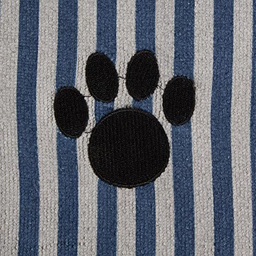 Bone Dry Embroidered Pet Towel, 44 x 27.5", Striped Navy