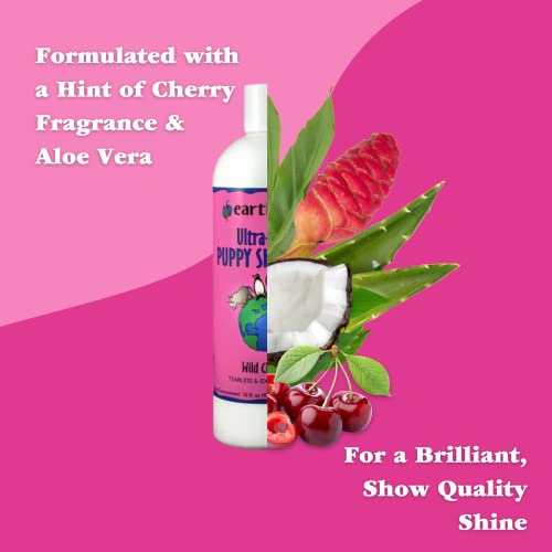 Earthbath Ultra-Mild Wild Cherry Puppy Shampoo - Tearless & Extra Gentle, Aloe Vera, Vitamin E - Leave Your Pup Smelling and Feeling Better than Ever - 16 fl. oz