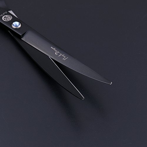 Purple Dragon 7.0 inch Professional Dog Grooming Hair Cutting Scissor &Curved Scissor&Chunker Shear Kit with Bag - for Pet Groomer or Family DIY Pet Use