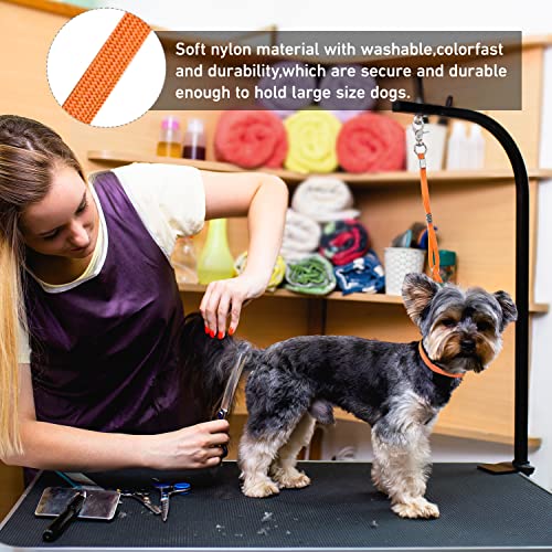 Pet Dog Grooming Loop, Nylon Restraint Noose Adjustable Fixed Dog Cat Safety Tether Straps Dog Grooming Supplies for Pet Grooming Table Bathtub 22 Inches - 4 Pack
