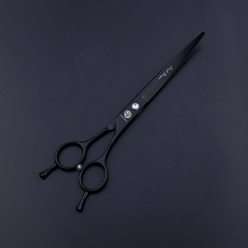 Purple Dragon 7.0 inch Professional Dog Grooming Hair Cutting Scissor &Curved Scissor&Chunker Shear Kit with Bag - for Pet Groomer or Family DIY Pet Use