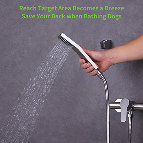 Shower Hose Brushed Nickel 59", Angle Simple Stainless Steel Replacement Shower Head Hose, Flexible Hand Held Shower Sprayer Hose, 1/2" IPS