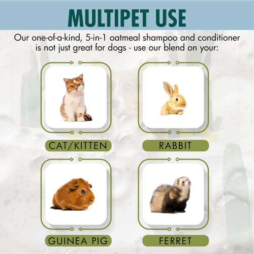 Pro Pet Works All Natural & Organic Oatmeal Puppy/Pet Shampoo + Conditioner-Hypoallergenic and Soap Free Blend with Almond Oil for Allergies & Sensitive Skin-17oz (1pk)