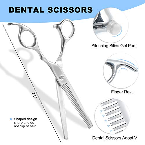 Walspir Dog Grooming Scissors, Dog Scissors For Grooming Set Straight & Thinning & Curved Scissorsï¼7.0in Titanium Professional Grooming Scissors For Dogs