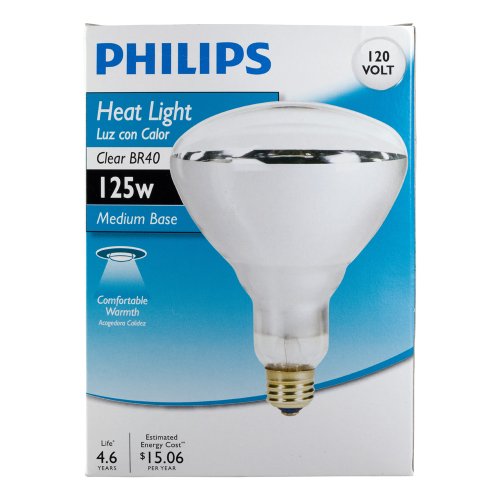 Philips Heat Lamp R40 Flood Light Bulb: 250-Watt