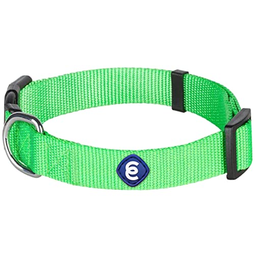 Blueberry Pet Essentials 21 Colors Classic Dog Collar, Neon Green, X-Small, Neck 8"-11", Nylon Collars for Dogs