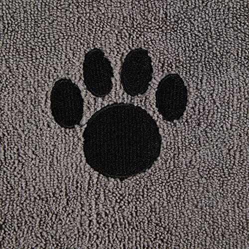 Bone Dry Embroidered Pet Towel, 44 x 27.5", Gray