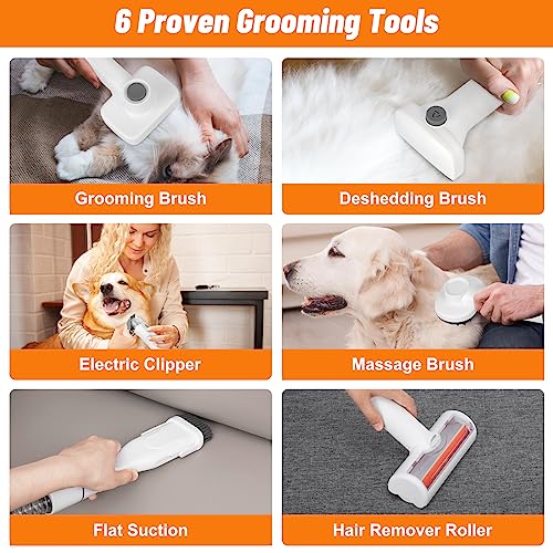 Pet Hair Grooming Kit with Vacuum Suction