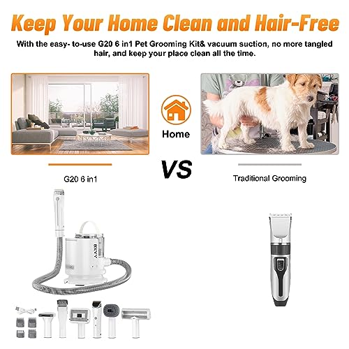Pet Hair Grooming Kit with Vacuum Suction