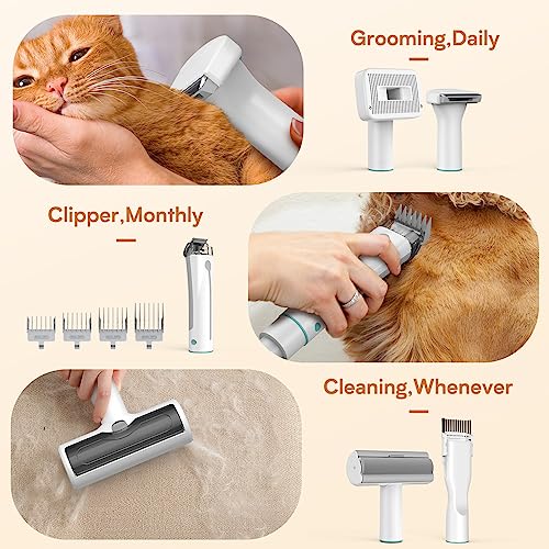 MEGADOO Pet Hair Grooming Kit with Vacuum