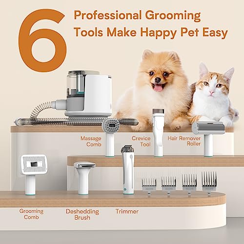 MEGADOO Pet Hair Grooming Kit with Vacuum