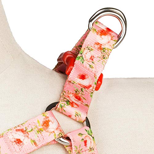 Floral Rose Step-in Dog Harness - Small