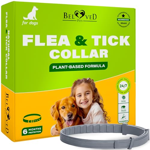 Rolf Club 3D FLEA Collar for Dogs - Flea and Tick Prevention for Dogs - Dog Flea and Tick Control for 6 Months - Safe Tick Repellent - Waterproof Tick Treatment (M)
