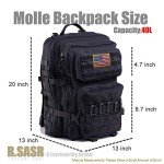 R.SASR Black Military Tactical Molle Backpack