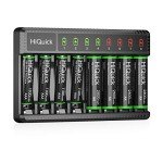 HiQuick 8-Bay Rechargeable Battery Charger Bundle