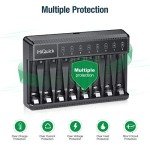 HiQuick 8-Bay Rechargeable Battery Charger Bundle