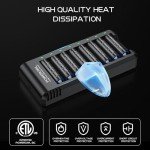 POWEROWL 8-Bay USB Battery Charger for AA/AAA