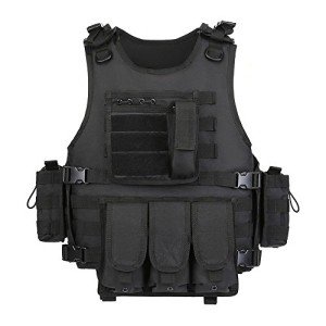 Black Tactical Vest for Airsoft & Paintball