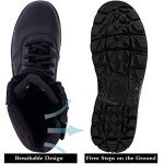 RIELD Men's Tactical Combat Boots with Side Zipper