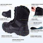 RIELD Men's Tactical Combat Boots with Side Zipper