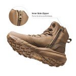 Men's Lightweight Tactical Combat Boots with Zipper