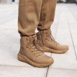 Men's Lightweight Tactical Combat Boots with Zipper