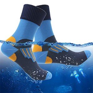 Men's Waterproof Hiking Ankle Crew Socks - Blue