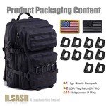 R.SASR Black Military Tactical Molle Backpack