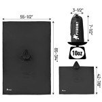 PTEROMY Waterproof Hooded Rain Poncho - Black