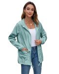 Women's Packable Waterproof Hooded Rain Jacket