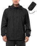 Men's Lightweight Waterproof Packable Rain Jacket