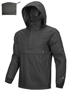Men’s Lightweight Waterproof Rain Pullover Jacket