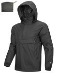 Men’s Lightweight Waterproof Rain Pullover Jacket