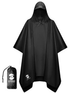 SaphiRose Waterproof Hooded Rain Poncho for Adults