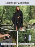 SaphiRose Waterproof Hooded Rain Poncho for Adults