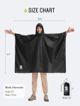 SaphiRose Waterproof Hooded Rain Poncho for Adults