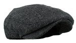 Men's Herringbone Tweed Wool Blend Newsboy Hat