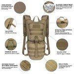Unigear Tactical Hydration Pack with 3L Bladder