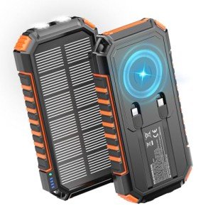 Riapow 27000mAh Solar Power Bank with Flashlights