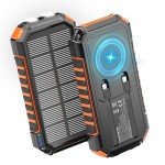 Riapow 27000mAh Solar Power Bank with Flashlights