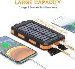 Solar Power Bank 38800mAh - Waterproof, Portable Charger
