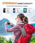Riapow 27000mAh Solar Power Bank with Flashlights