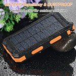 Solar Power Bank 38800mAh - Waterproof, Portable Charger