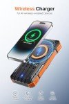 Solar Power Bank 49800mAh with Wireless Charging