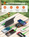 Riapow 27000mAh Solar Power Bank with Flashlights