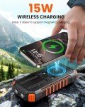 Riapow 27000mAh Solar Power Bank with Flashlights