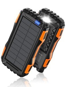 Solar Power Bank with 42800mAh Capacity and Flashlight