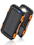 Solar Power Bank with 42800mAh Capacity and Flashlight