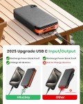 Hiluckey 25000mAh Solar Power Bank with 4 Panels