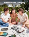 Hiluckey 25000mAh Solar Power Bank with 4 Panels